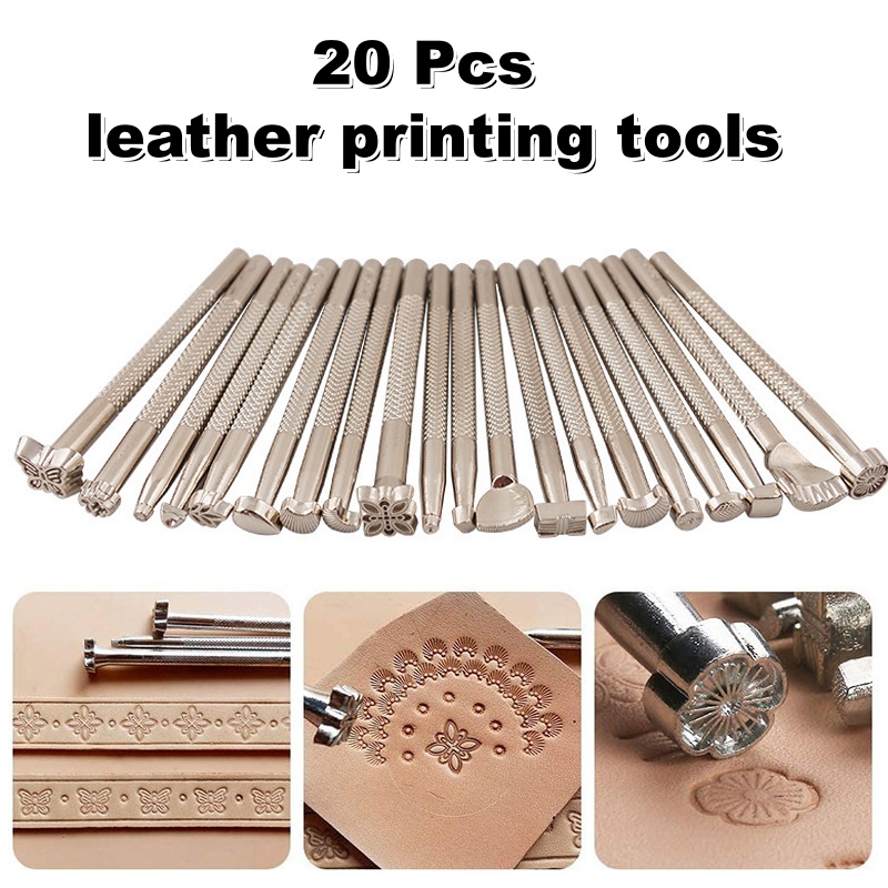 Leather Stamp Set - 20Pcs Leather Stamping Tools Leather Working
