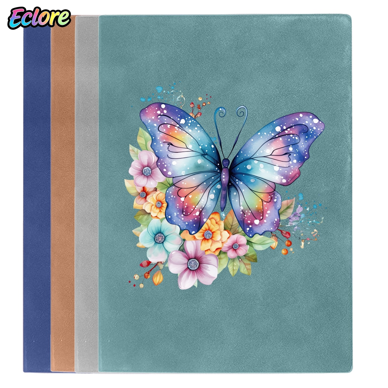 Leather Work Diary Covers - Vintage Leather Journal Notebook with Rainbow