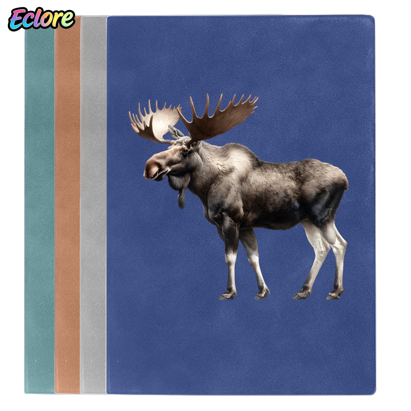 Leatherwork Journal - Soft Leather Journal with Realistic Moose