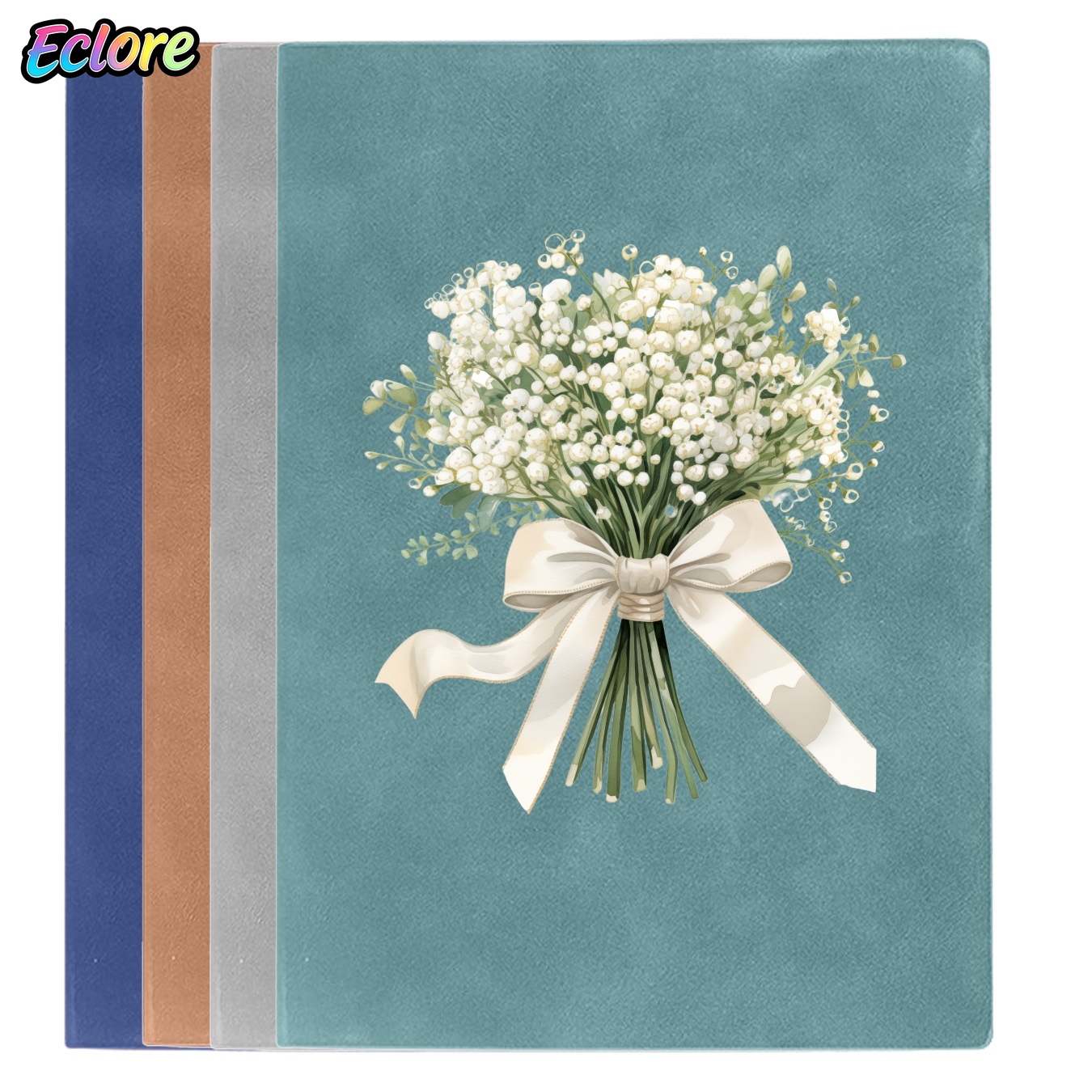Leatherwork Journal - Vintage Leather Journal with Floral Watercolor