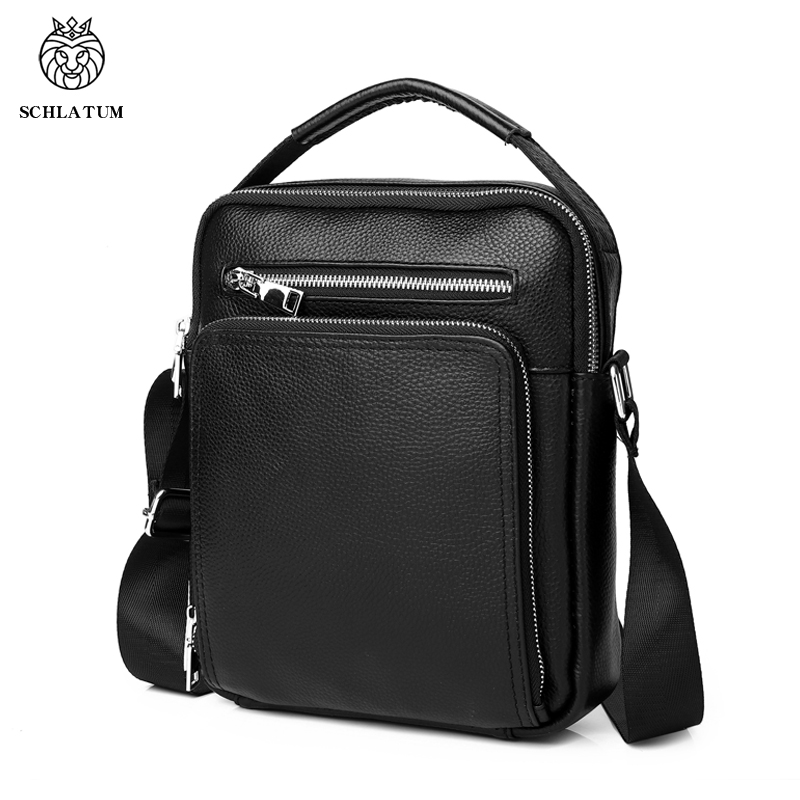 Leather Work Bag Men - SCHLATUM Genuine Leather Men Crossbody Shoulder