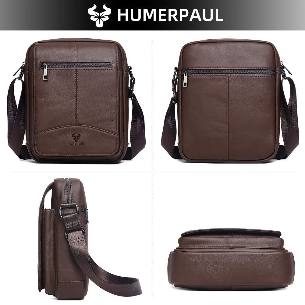 HUMERPAUL Genuine Leather Cros - огляд і ціна Leather Work Bag Men