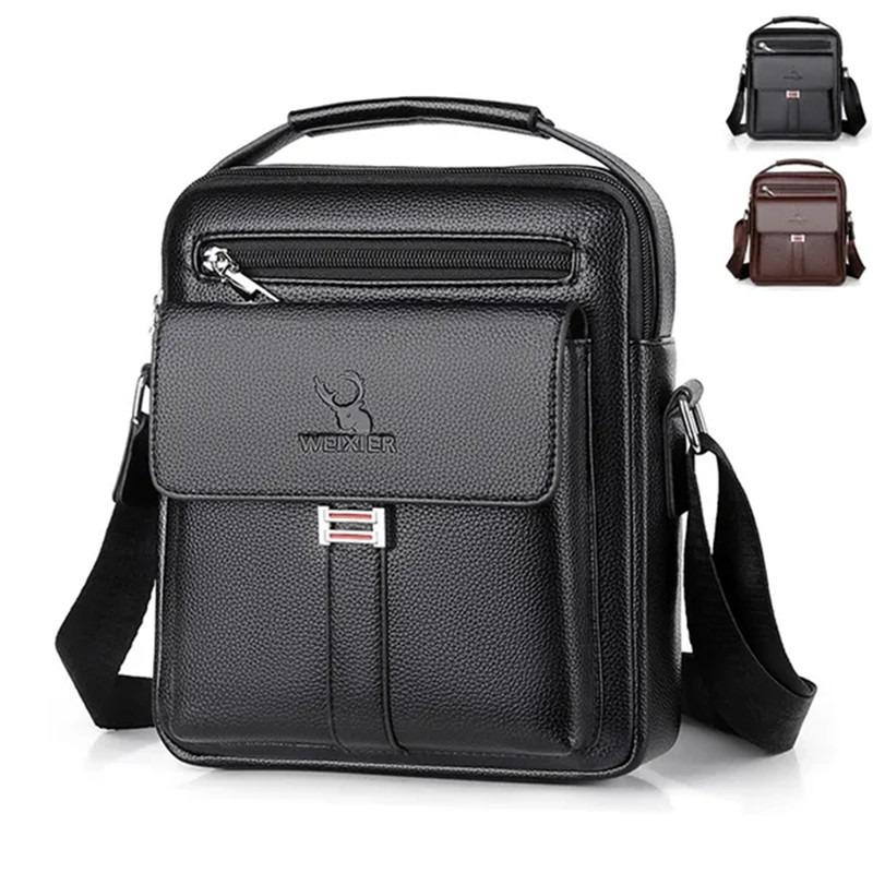 High Quality Men Shoulder Bag  - огляд і ціна Leather Work Bag Men