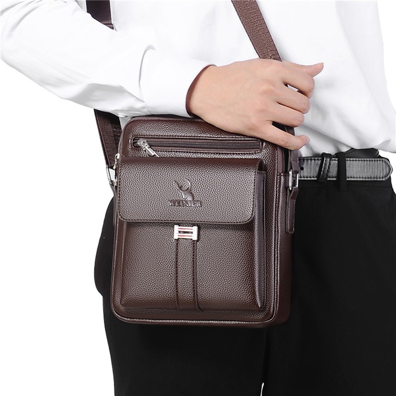 High Quality Men Shoulder Bag  - огляд і ціна Leather Work Bag Men