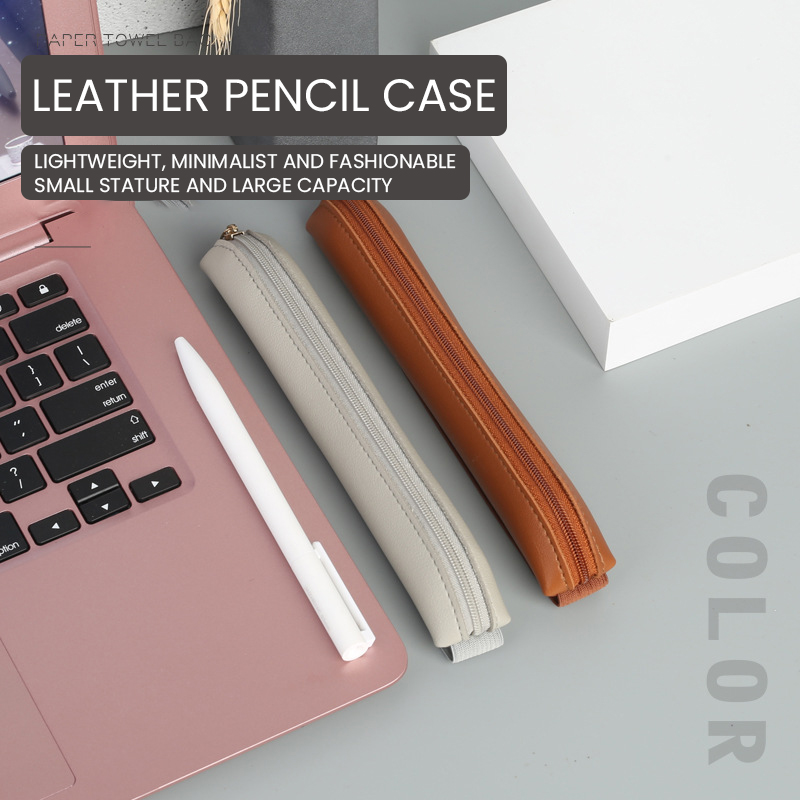 Pu Leather Pen Holder Zippered - огляд і ціна Leather Work Notepad
