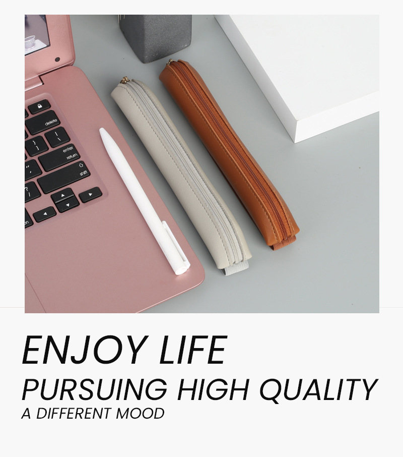Pu Leather Pen Holder Zippered - огляд і ціна Leather Work Notepad