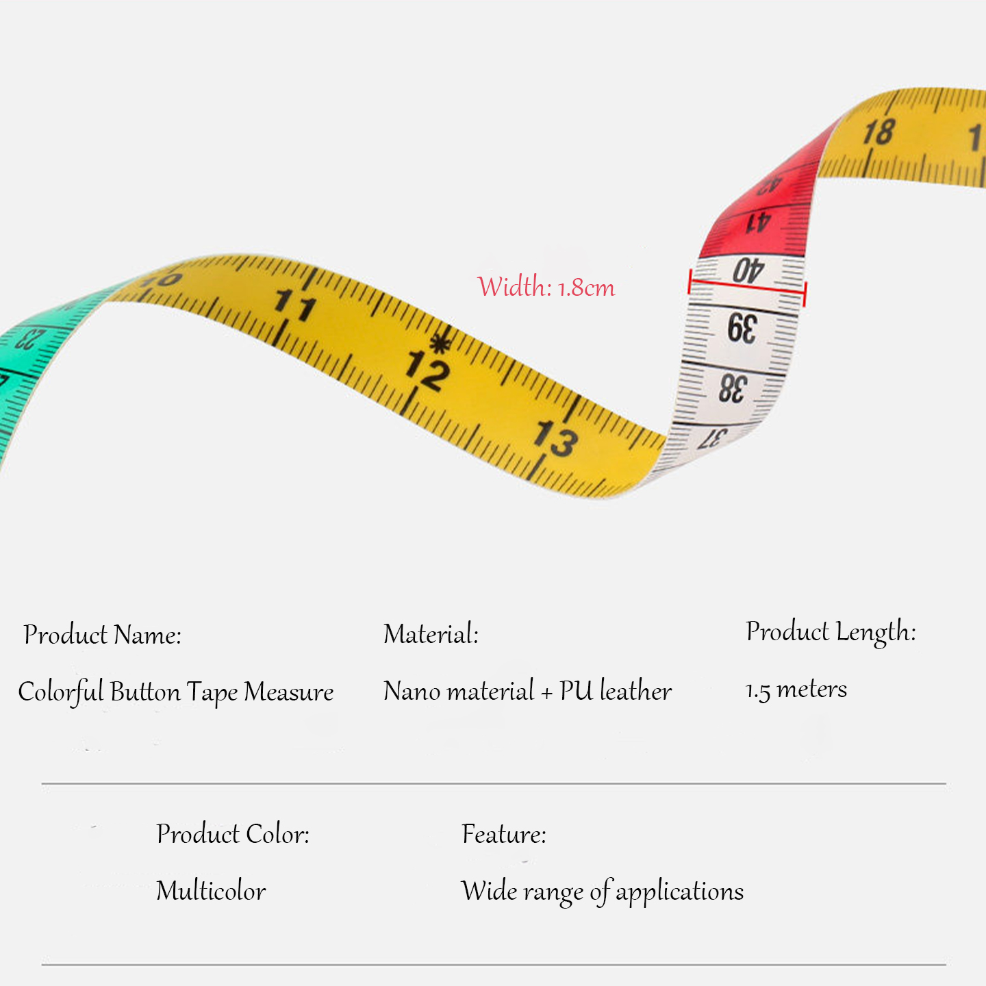 Colorful 1.5M Dual Scale Soft  - огляд і ціна Leatherwork Ruler