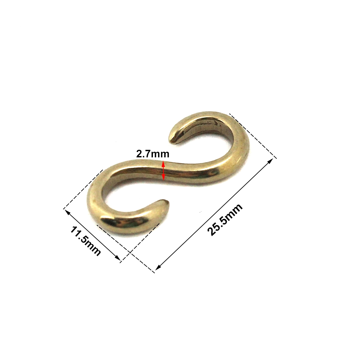 10 pcs S Shape Hook Solid Bras - огляд і ціна Leatherwork Hardware