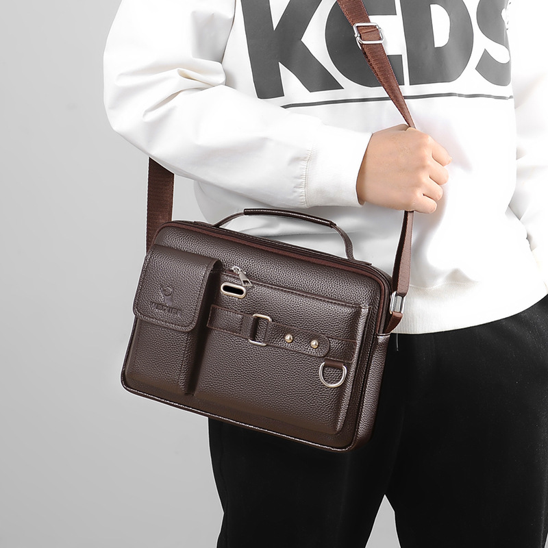 Brand Men Shoulder Bag Pu Leat - огляд і ціна Leather Work Bag Men