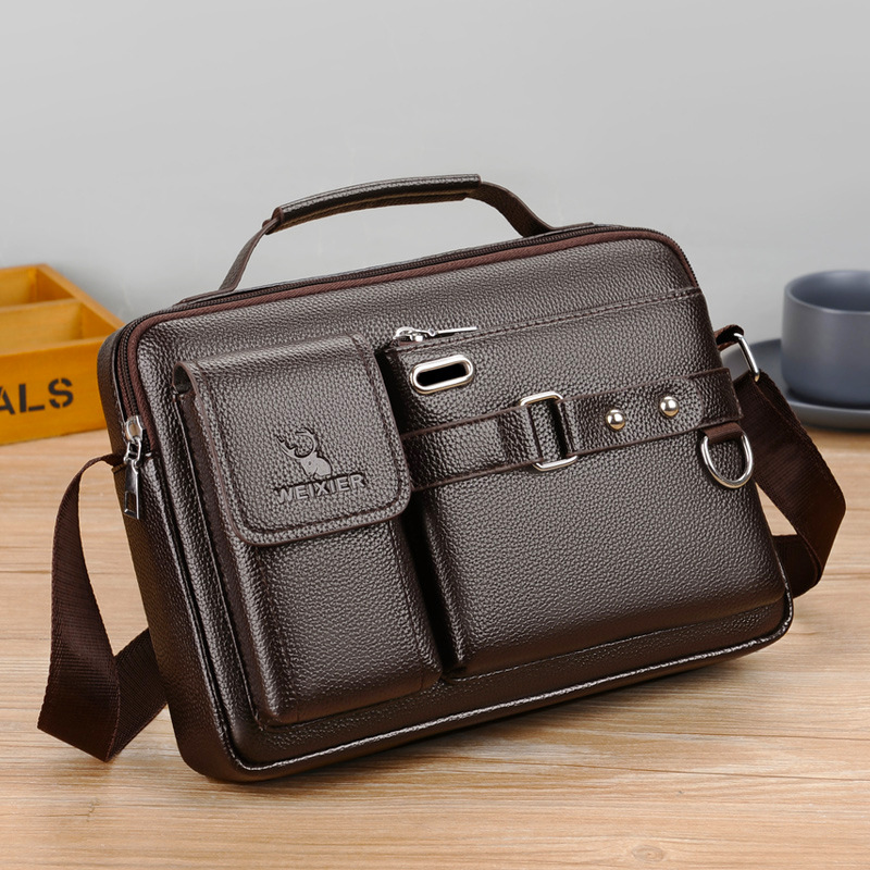 Brand Men Shoulder Bag Pu Leat - огляд і ціна Leather Work Bag Men