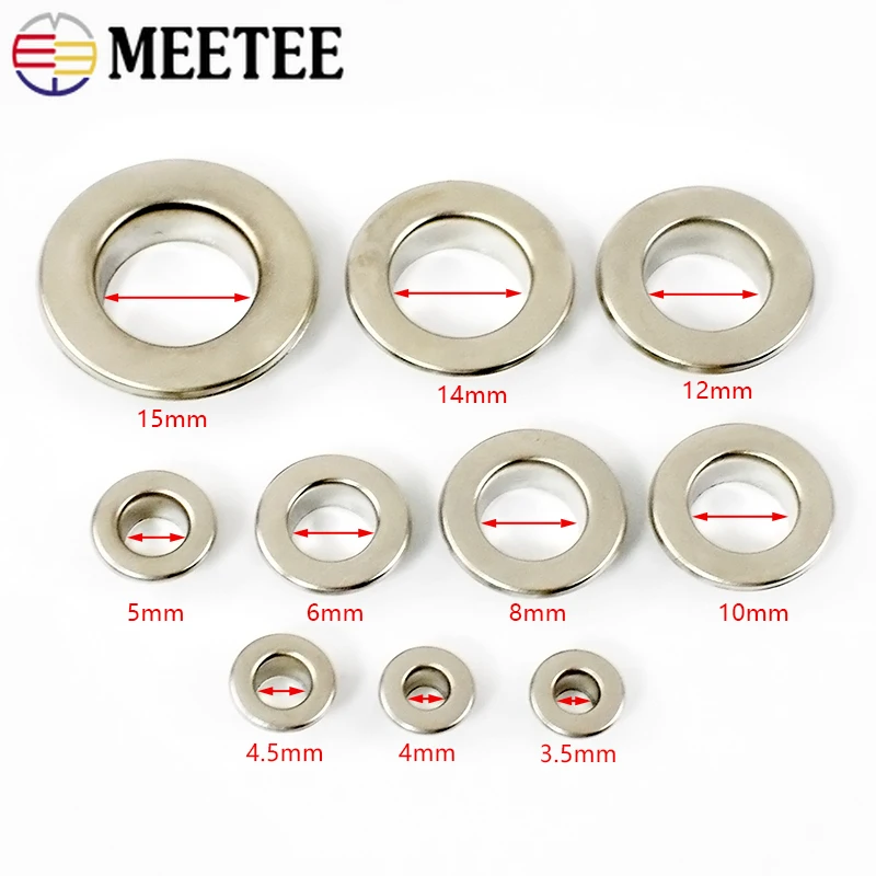 50Pcs 3.5-15mm Metal Eyelet O  - огляд і ціна Leatherwork Hardware