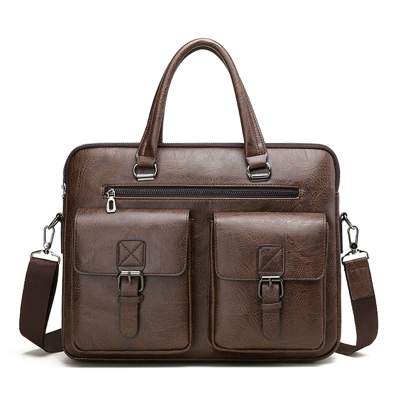 Luxury Brand Man Business Brie - огляд і ціна Leather Work Bag Men