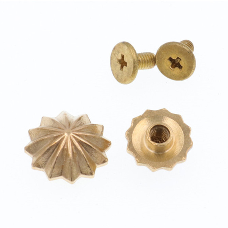 5Pcs Brass Strap Rivets Flower - огляд і ціна Leatherwork Flowers