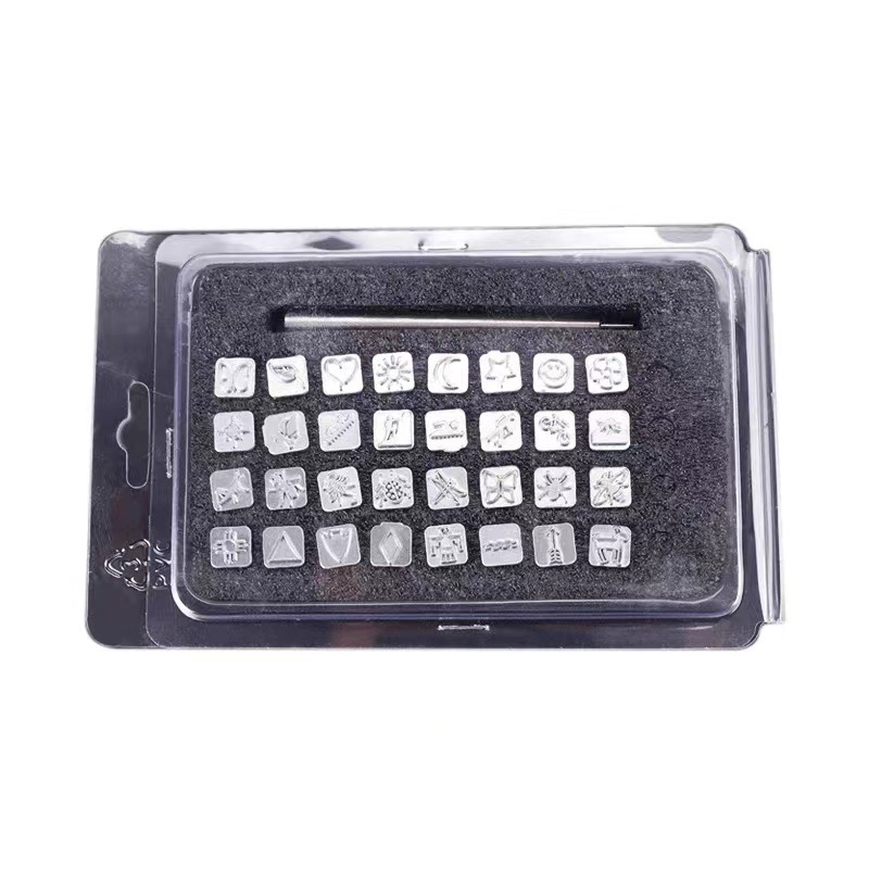 32pcs/set Steel Die Metal Stam - огляд і ціна Leather Stamp Set