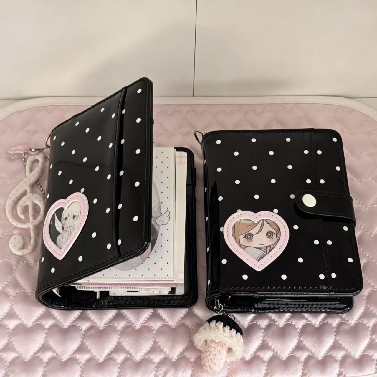 Korean Style Polka Dot Heart M - огляд і ціна Leather Work Notepad