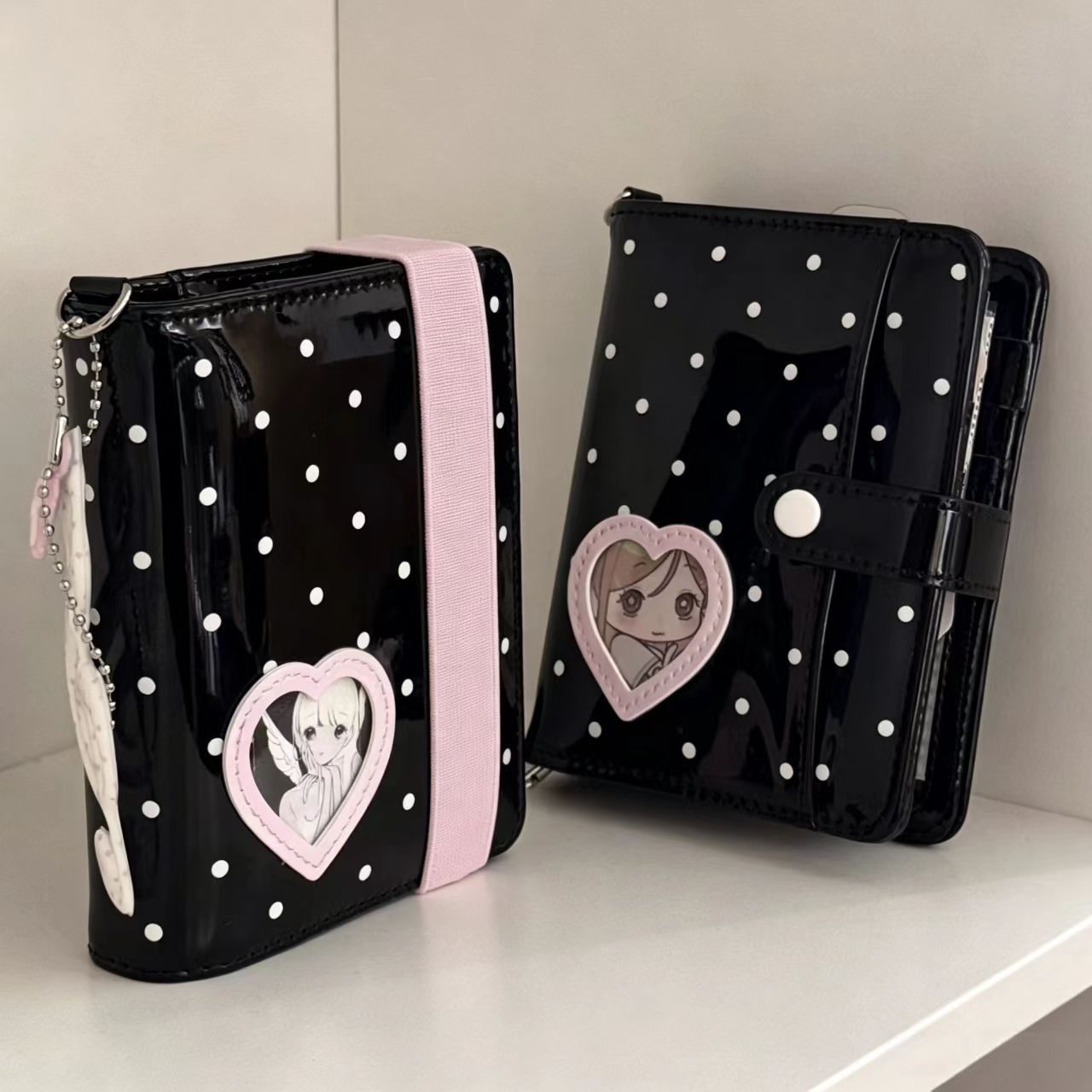 Korean Style Polka Dot Heart M - огляд і ціна Leather Work Notepad