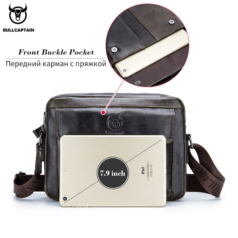 BULLCAPTAIN Genuine Leather Me - огляд і ціна Leather Work Bag Men