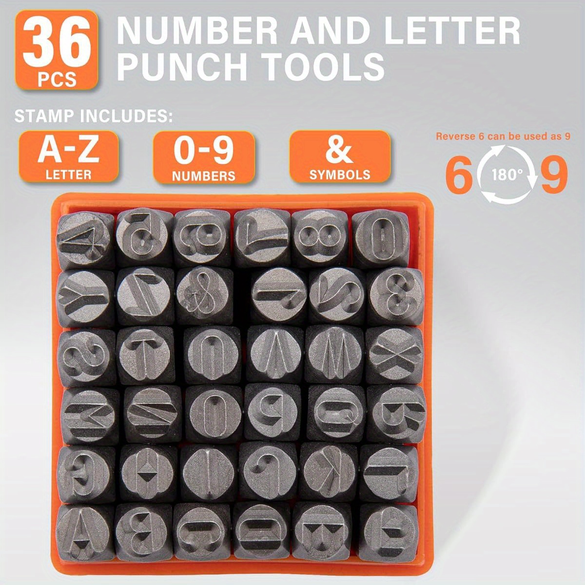 36pcs Metal Letter Punch Set 3 - огляд і ціна Leather Stamp Set