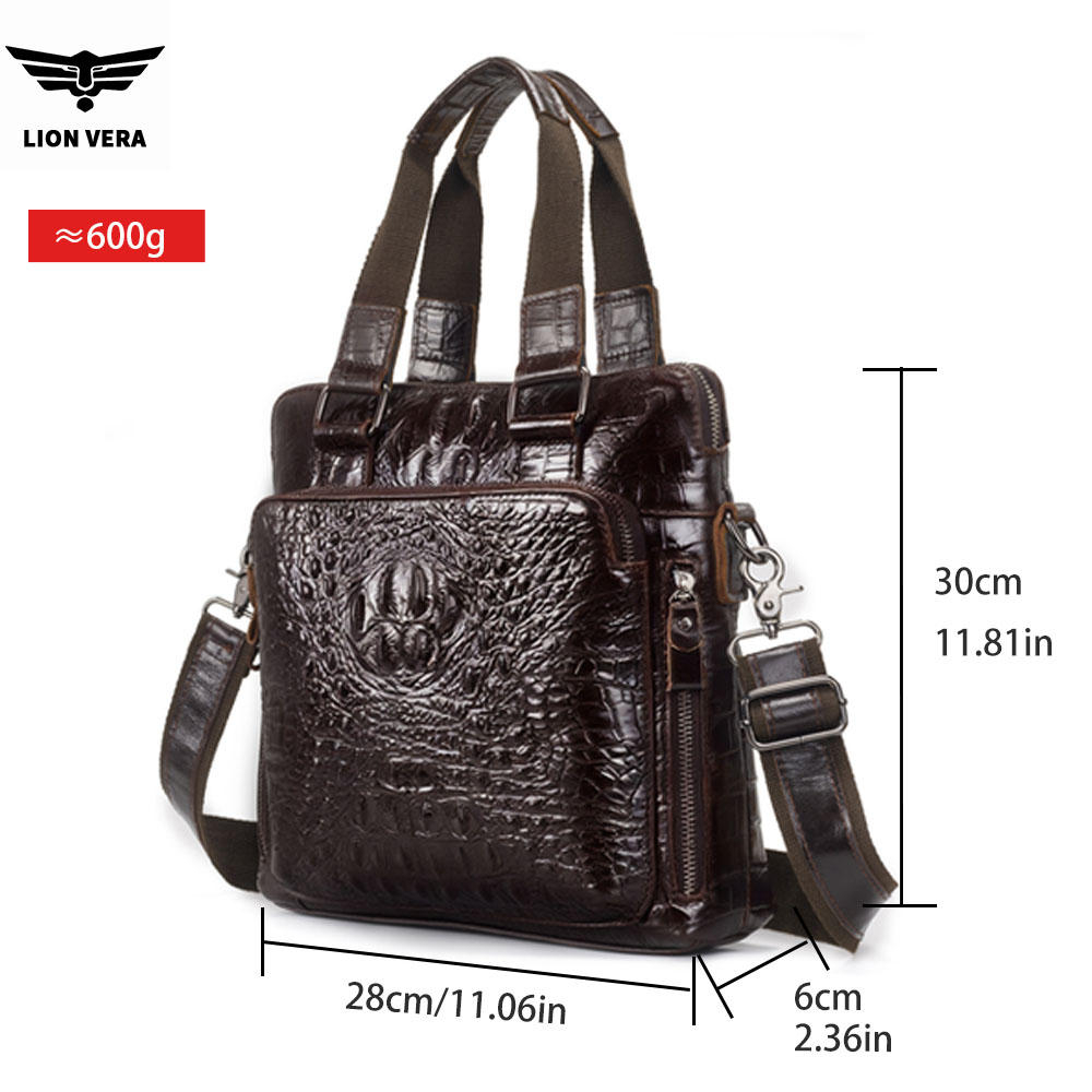 LION VERA Men's Genuine Leathe - огляд і ціна Leather Work Bag Men
