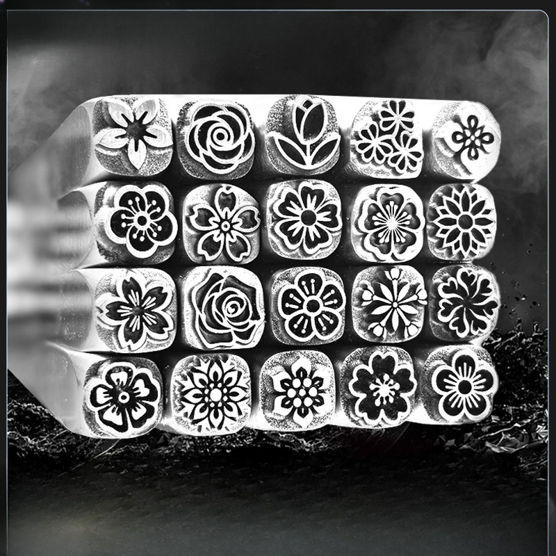 5/7mm Flower Pattern Metal Sta - огляд і ціна Leatherwork Flowers