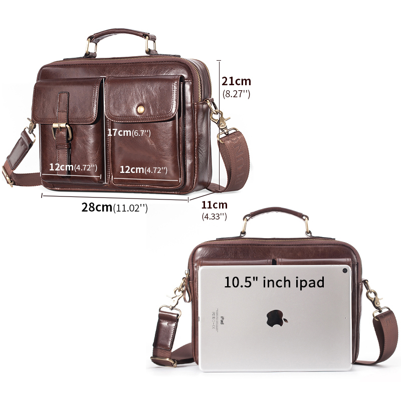 Brand New Cowhide Leather Mess - огляд і ціна Leather Work Bag Men