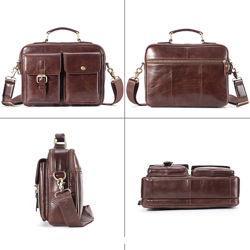 Brand New Cowhide Leather Mess - огляд і ціна Leather Work Bag Men