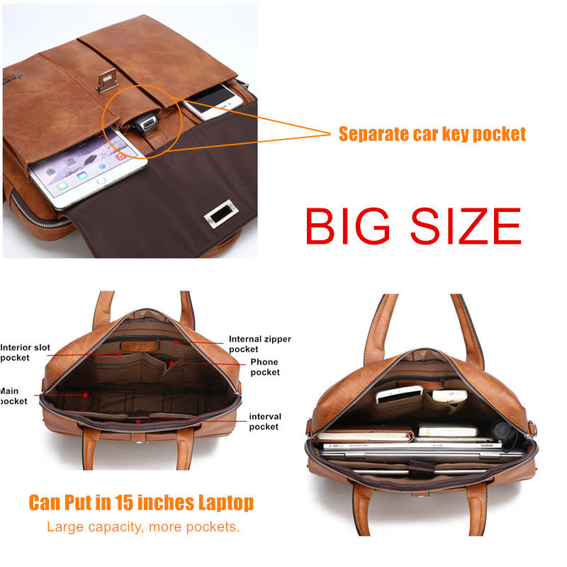 Jeep Buluo Men's Leather Brief - огляд і ціна Leather Work Bag Men