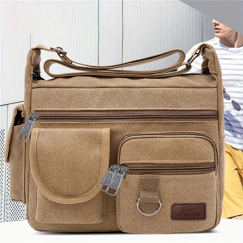 New Shoulder Bag Multi-pocket  - огляд і ціна Leather Work Bag Men