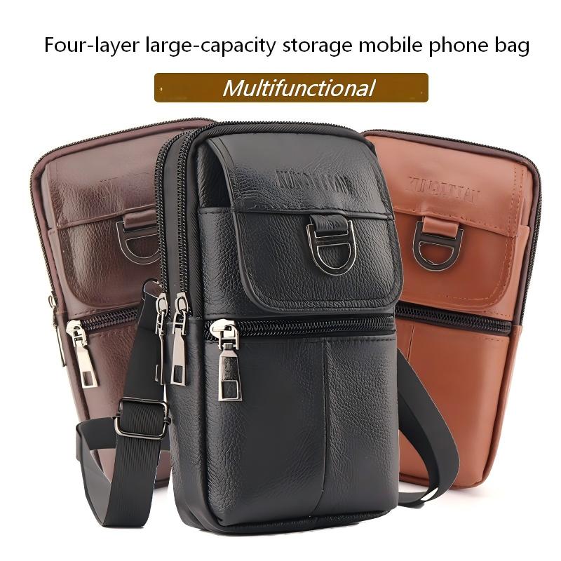 Men's Leather Waist Bag - Larg - огляд і ціна Leather Work Bag Men