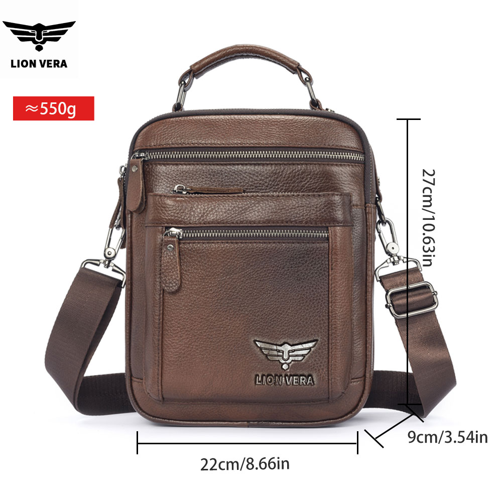 LION VERA Men's Shoulder Bag C - огляд і ціна Leather Work Bag Men