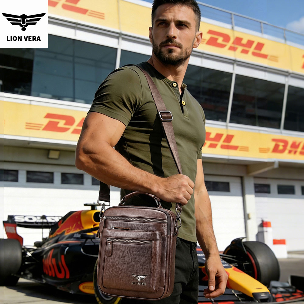 LION VERA Men's Shoulder Bag C - огляд і ціна Leather Work Bag Men