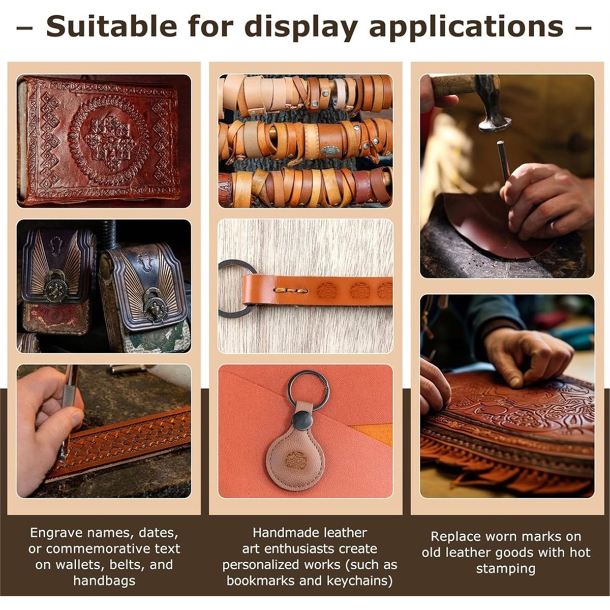 828 Mega Sale 6pcs Leather Sta - огляд і ціна Leather Stamp Set